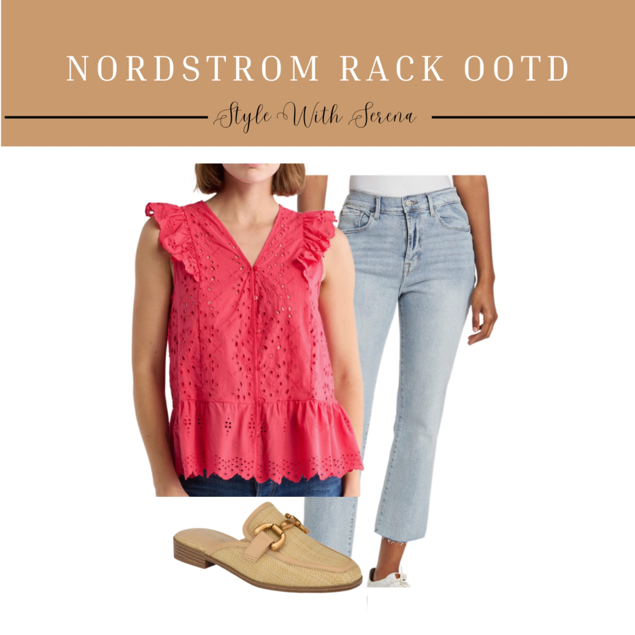 Nordstrom rack outfit, Nordstrom rack, eyelet blouse, denim, jeans, mules, teacher outfit 

#LTKStyleTip #LTKWorkwear #LTKFindsUnder100