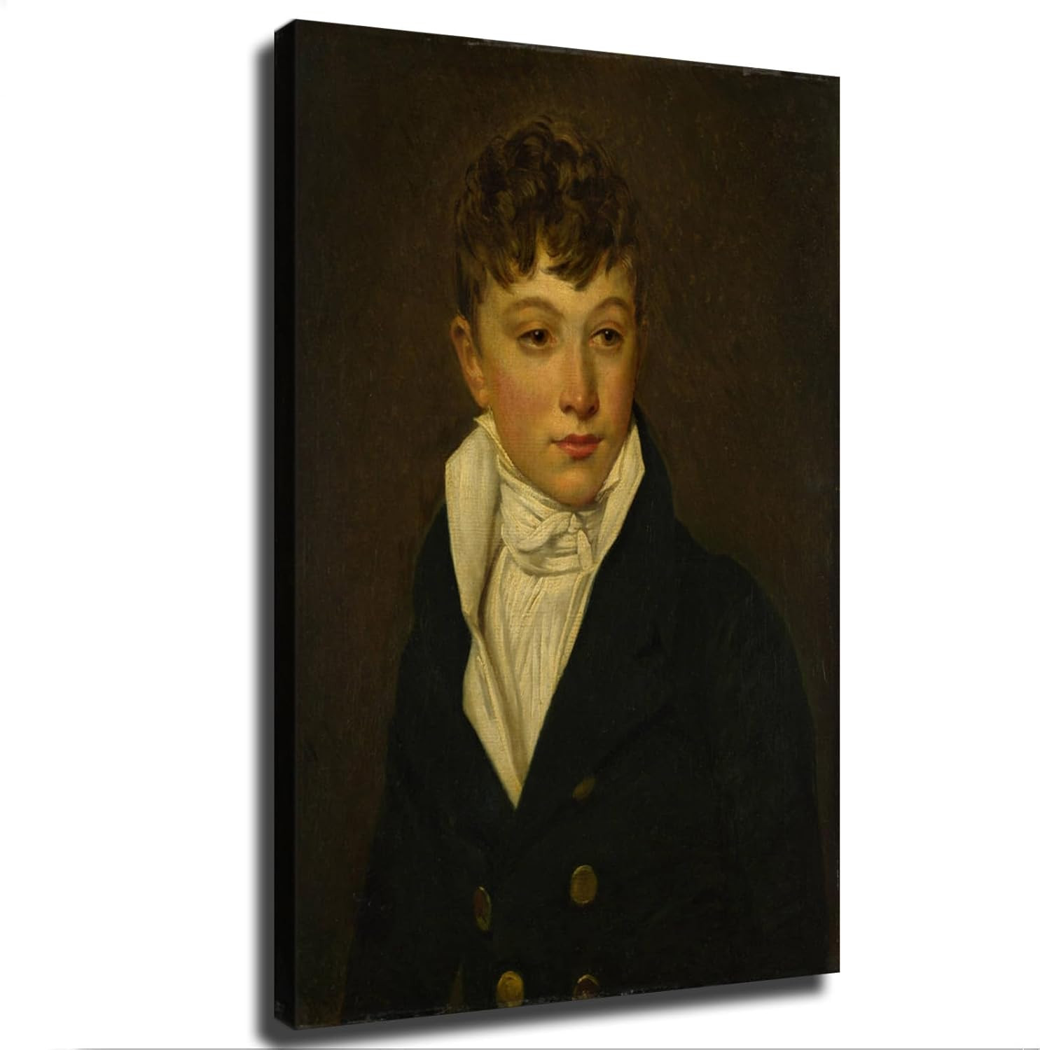 Regency Era Young Gentleman Portrait Canvas Wall Art Vintage Oil Painting Print Classic Antique Decor For Study Room Library (08×12inch-Unframed) | Amazon (US)