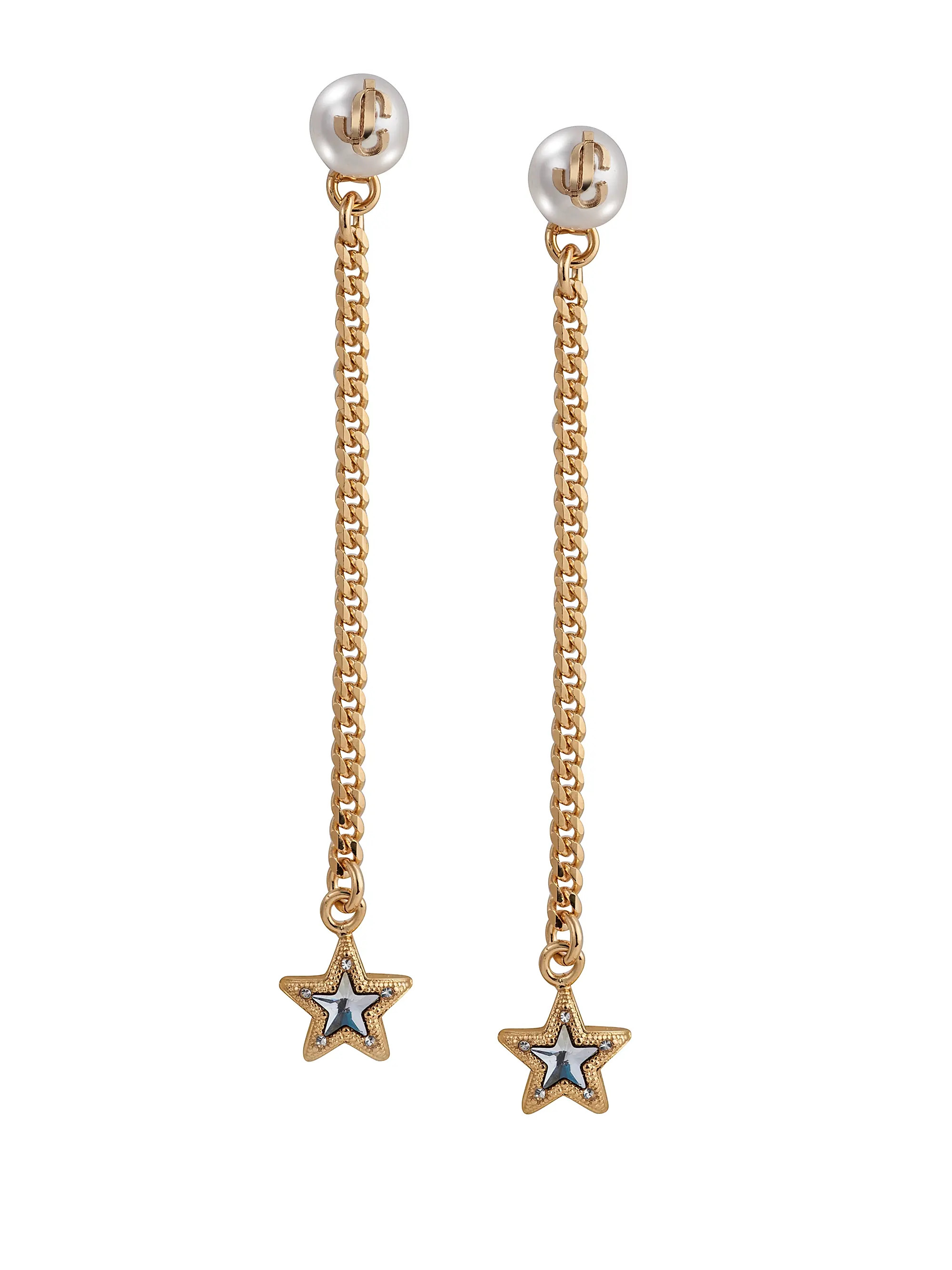 Goldtone, Resin Pearl, & Crystal Chain Drop Earrings | Saks Fifth Avenue