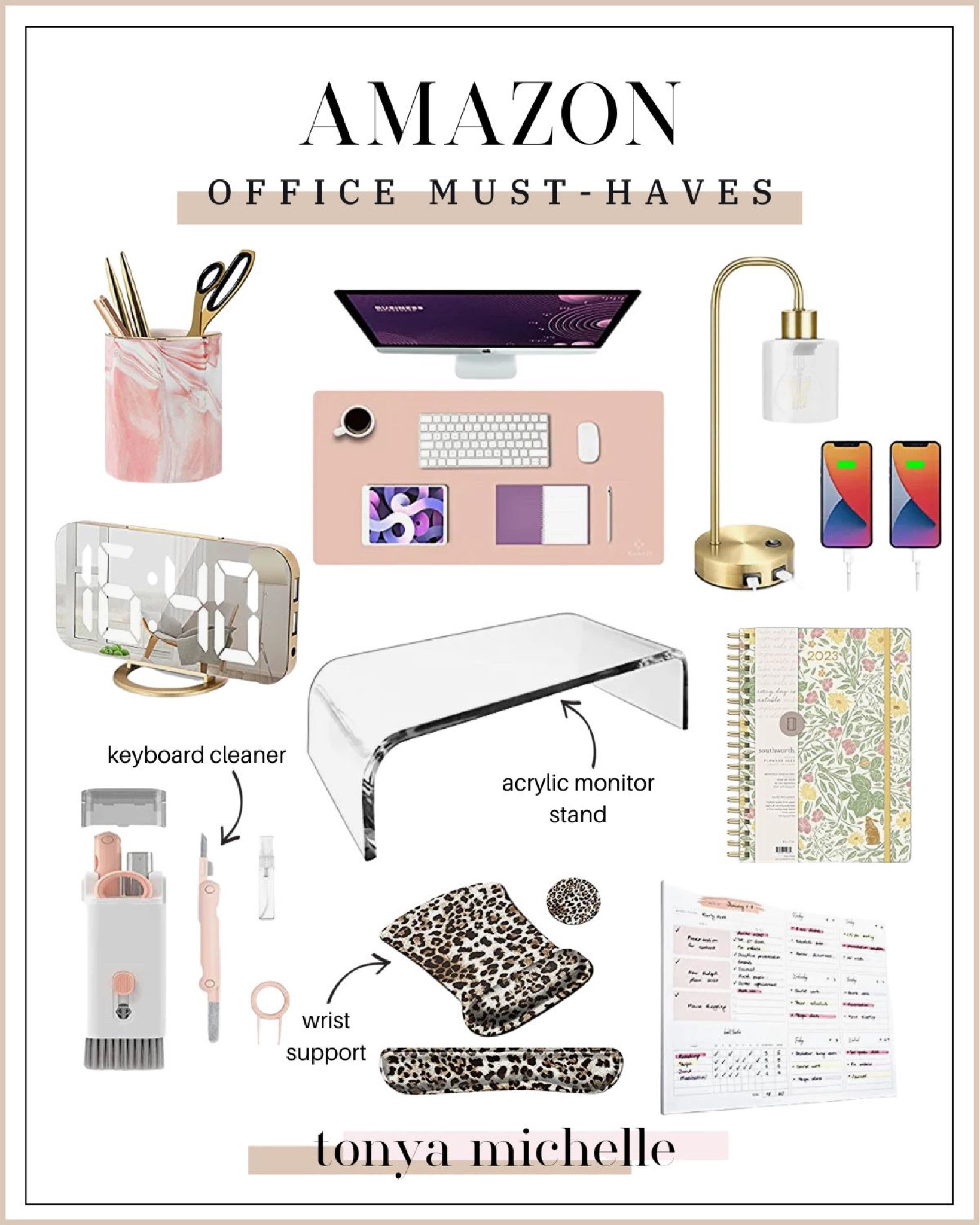 Amazon office must haves - pink office decor - white office gadgets - acrylic office - workwear - blogger office inspiration - work from home - new year organization - amazon organizers - amazon gifts for boss and coworkers 



#LTKhome #LTKworkwear #LTKFind