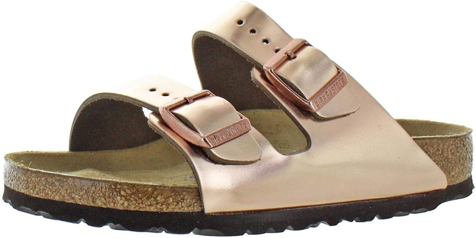 Birkenstock Men's Amalfi Leather Soft Footbed Arizona Sandals | Amazon (US)