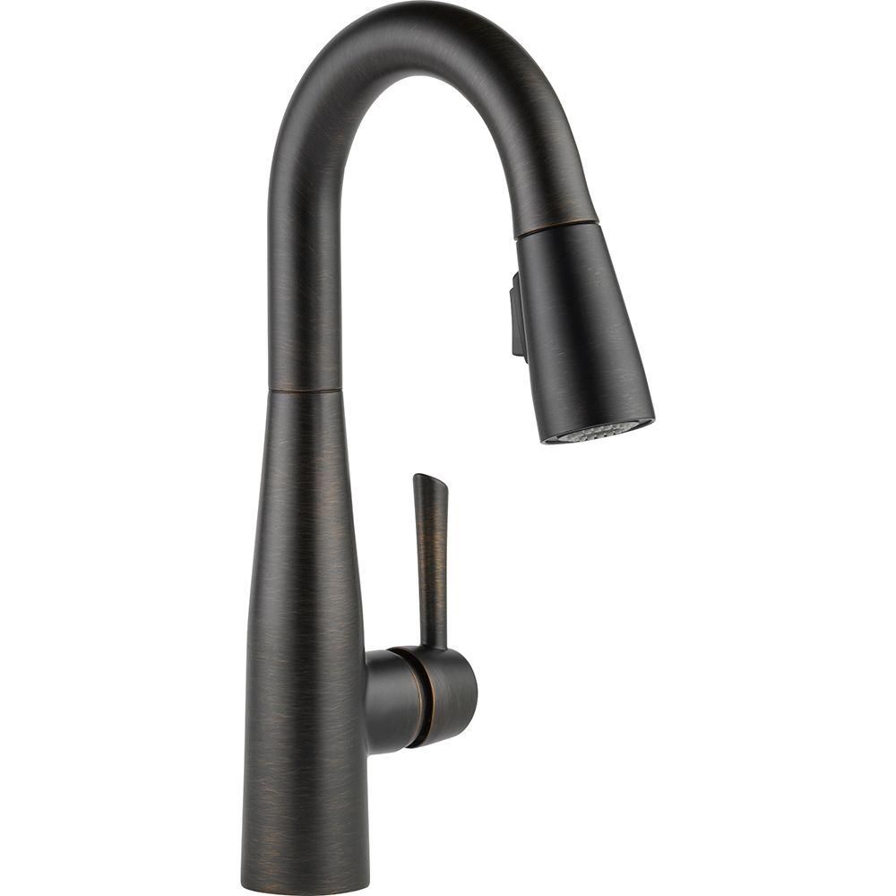 Delta Essa Single-Handle Bar Faucet with MagnaTite Docking in Venetian Bronze | The Home Depot