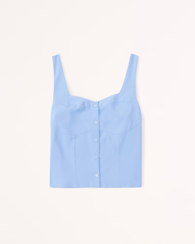 Satin Button-Through Top | Abercrombie & Fitch (US)
