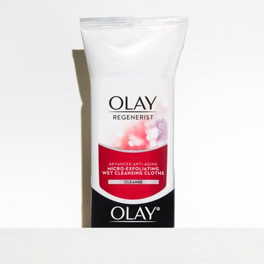 Regenerist | Micro-Exfoliating Wet Cleansing Cloths | 30 Count | Olay