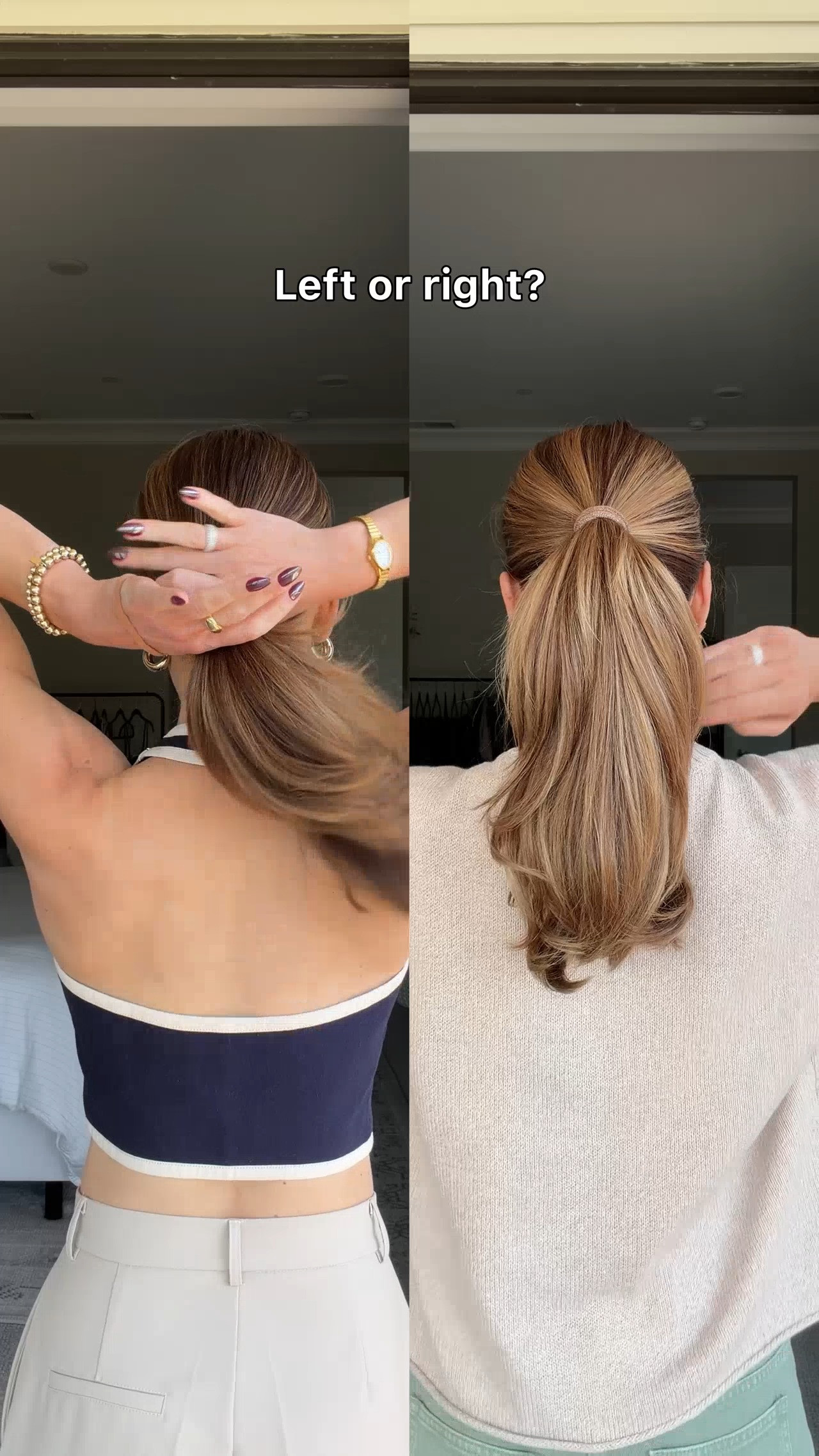 Two buns I’ll be wearing on repeat this fall 🍂 Left or right? 

 #LTKgrwm #LTKootd #LTKBeauty