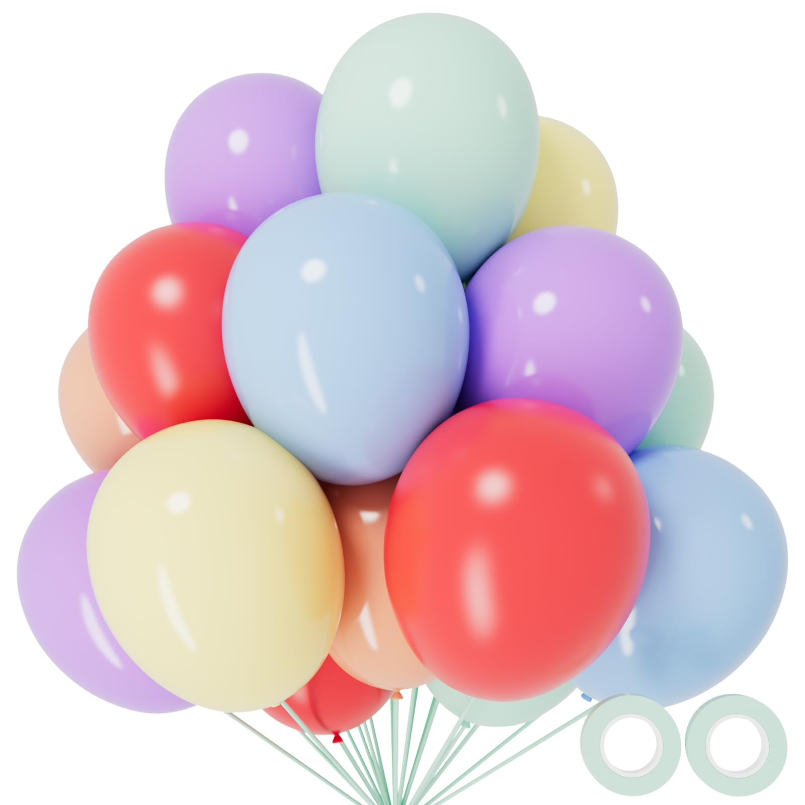 110pcs Pastel Balloons 12 Inch, Pastel color balloons Assorted Latex Ballons for Birthday Party D... | Amazon (US)
