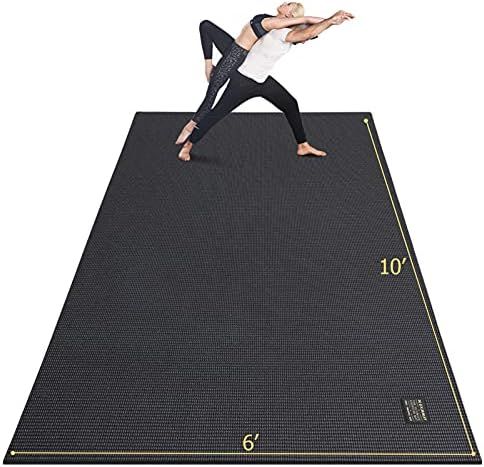 GXMMAT Extra Large Yoga Mat 10'x6'x7mm, Thick Workout Mats for Home Gym Flooring, Non-Slip Quick ... | Amazon (US)