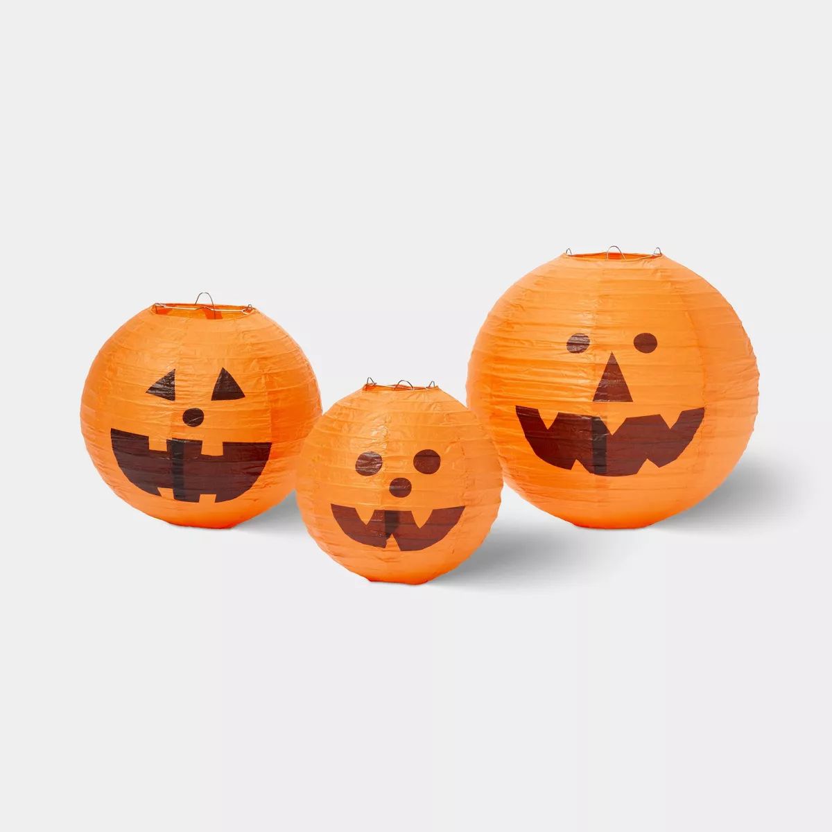 3pk Paper Pumpkin Lantern Halloween Party Decoration - Hyde & EEK! Boutique™ | Target