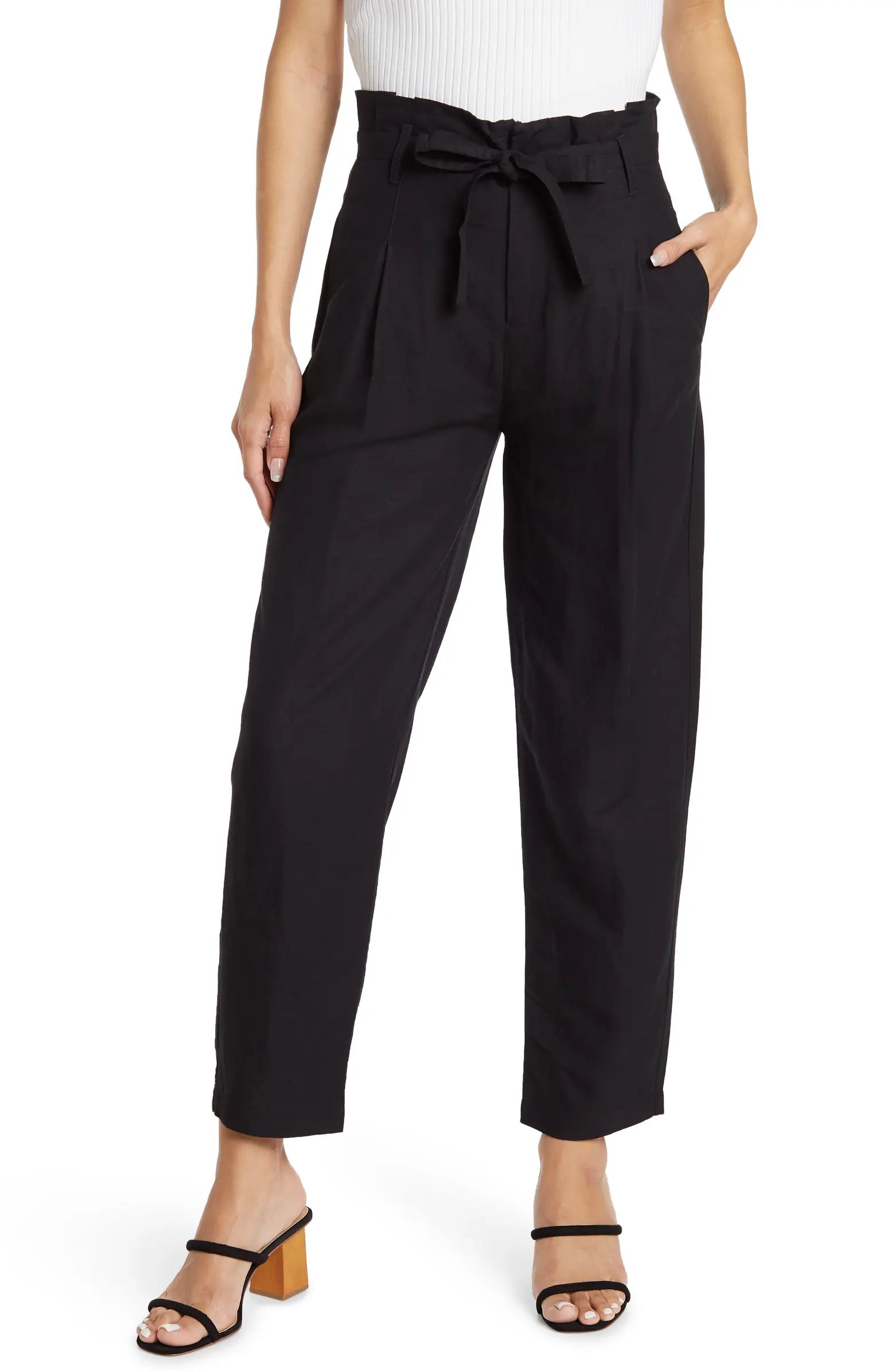 BLANKNYC Linen Self-Belted Trouser | Nordstromrack | Nordstrom Rack