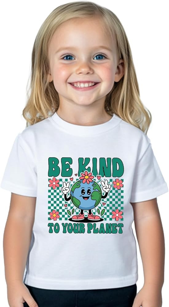 Toddler Earth Day Shirt for Kids Boys Girls Earth T-Shirts Tops Funny Graphic Tee Short Sleeve 2-... | Amazon (US)