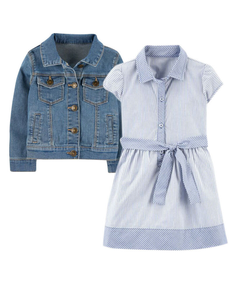2-Piece Dress & Denim Jacket Set | Carter's