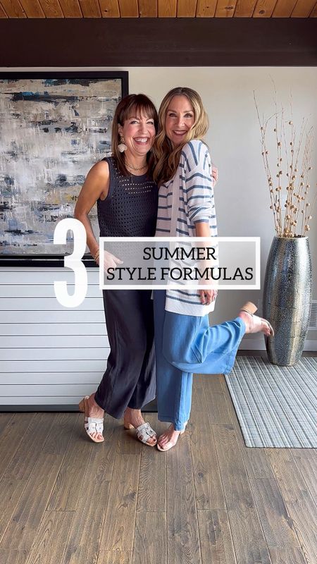 Summer style formulas with @splendidla !!
1️⃣Weekend Chic
Julie: So stylish and comfy in her Luna Stripe Sweater tank and matching cardigan paired with Angie Palazzo Pants!
Krista: Wearing the Asher sweater Tank (it’s lined!) and matching Tessa pant in Lead. Makes such a cute set!
2️⃣Quick Getaway
Julie: Ready to travel in comfort and style in her Kit Gauze Shirt and Kit Gauze Palazzo Pant! The Asher Tank in rattan completes the look! 
3️⃣Elevated Everyday
Krista: Cute and casual outfits are our favorites! Loving this slightly boxy Gabrielle Gingham Top and Angie Crop Wide Leg Pant!
Be sure to watch our stories for more details about these fun and flattering summer looks! #splendidla 

Vacation outfit, travel outfit, summer outfit, wide leg pants, crochet sweater, open knit tank, work outfit, weekend outfit 

#LTKTravel #LTKOver40 #LTKStyleTip