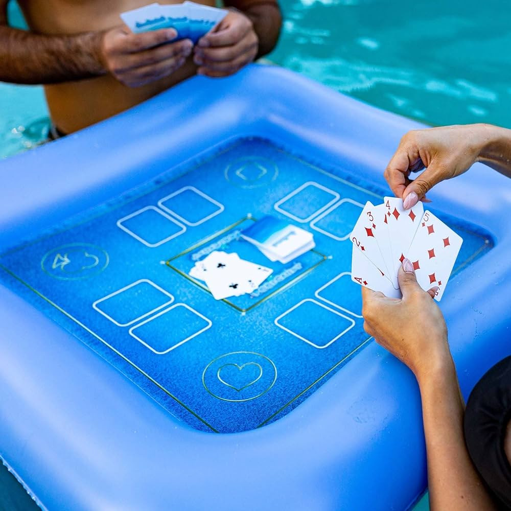 Poolcandy Inflatable Game Table with Waterproof Playing Cards | Amazon (US)