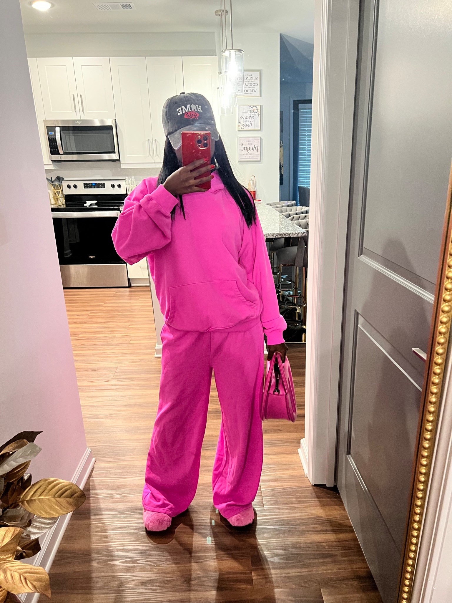 Vibrant cozy hot pink jogger set perfect for airport fall day in the life and running errands 

#LTKSeasonal #LTKootd #LTKPetite