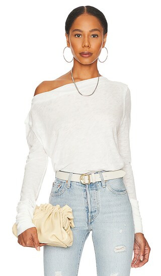 Kimmi Long Sleeve Top in Optic White | Revolve Clothing (Global)