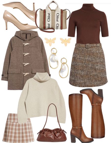 Shop fall looks with Nordstrom! Linking everything on this product collage, everything listed is still available in stock! I’ve been loving all the warm neutral tones fall has to bring, so I put together a cute little mix and match look for the season! Im loving the sweater dress and boots combo! 

#LTKHoliday #LTKHalloween #LTKSeasonal
