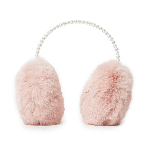 BLUSH FAUX FUR PEARL EARMUFFS | LELE SADOUGHI