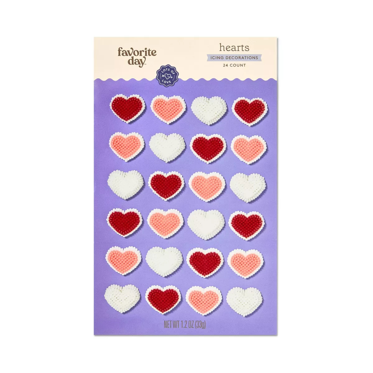 Valentine's Hearts Dot Matrix - 1.2oz / 24ct - Favorite Day™ | Target