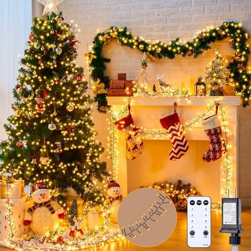 Brightown Christmas Cluster Lights for Christmas Tree, 50 Ft 1000 LED Christmas Tree Lights Outdo... | Amazon (CA)