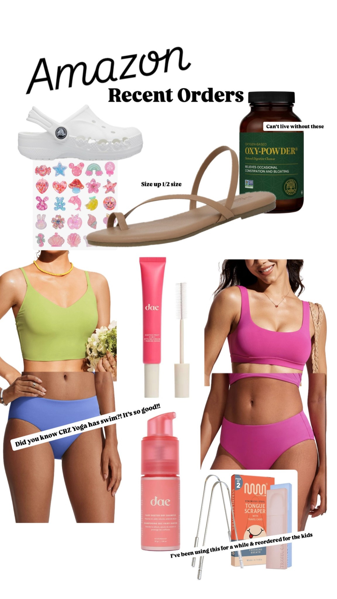 Amazon recent orders 
Crocs | crz yoga | dae