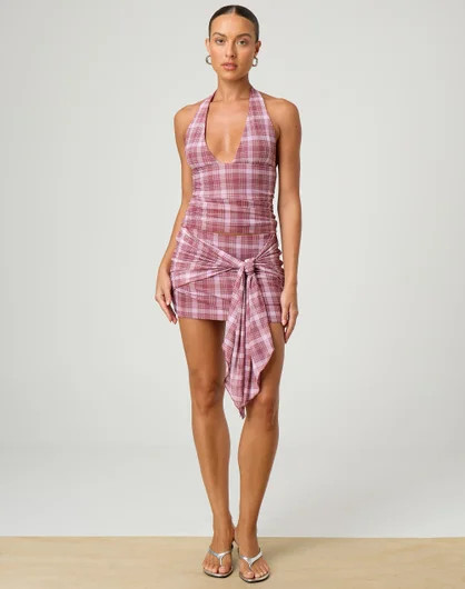 Print Mesh Tie Front Mini Skirt | Glassons (Australia)