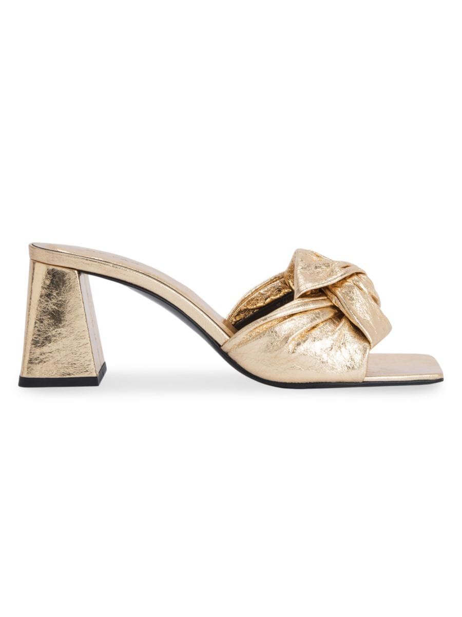 Lamar Metallic Leather Mules | Saks Fifth Avenue