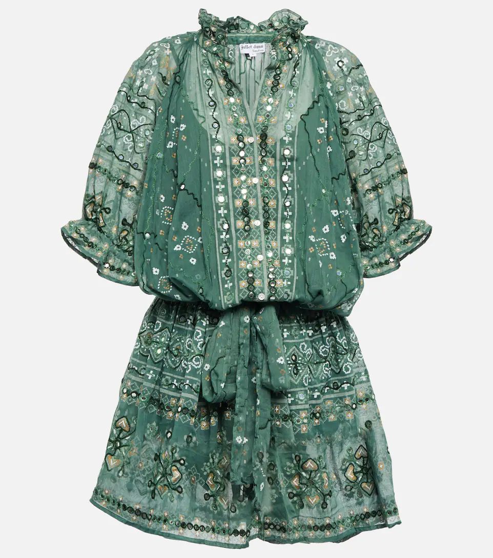 Embroidered cotton shirt dress | Mytheresa (US/CA)