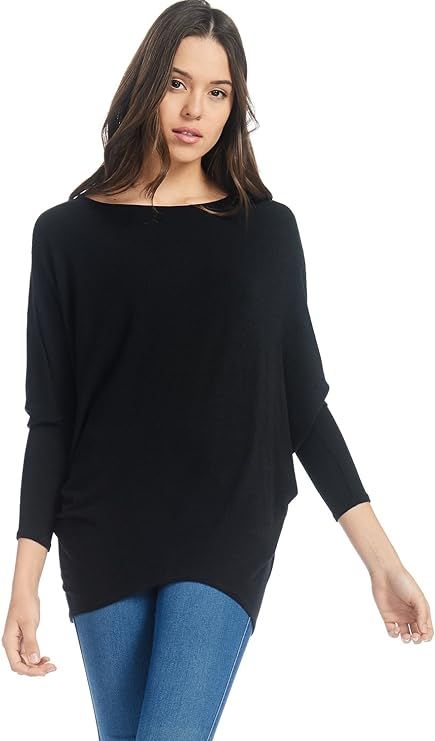Alexander + David Womens Casual Pullover Dolman Long Sleeve Pullover Loose Fit Blouse Knit Top | Amazon (US)