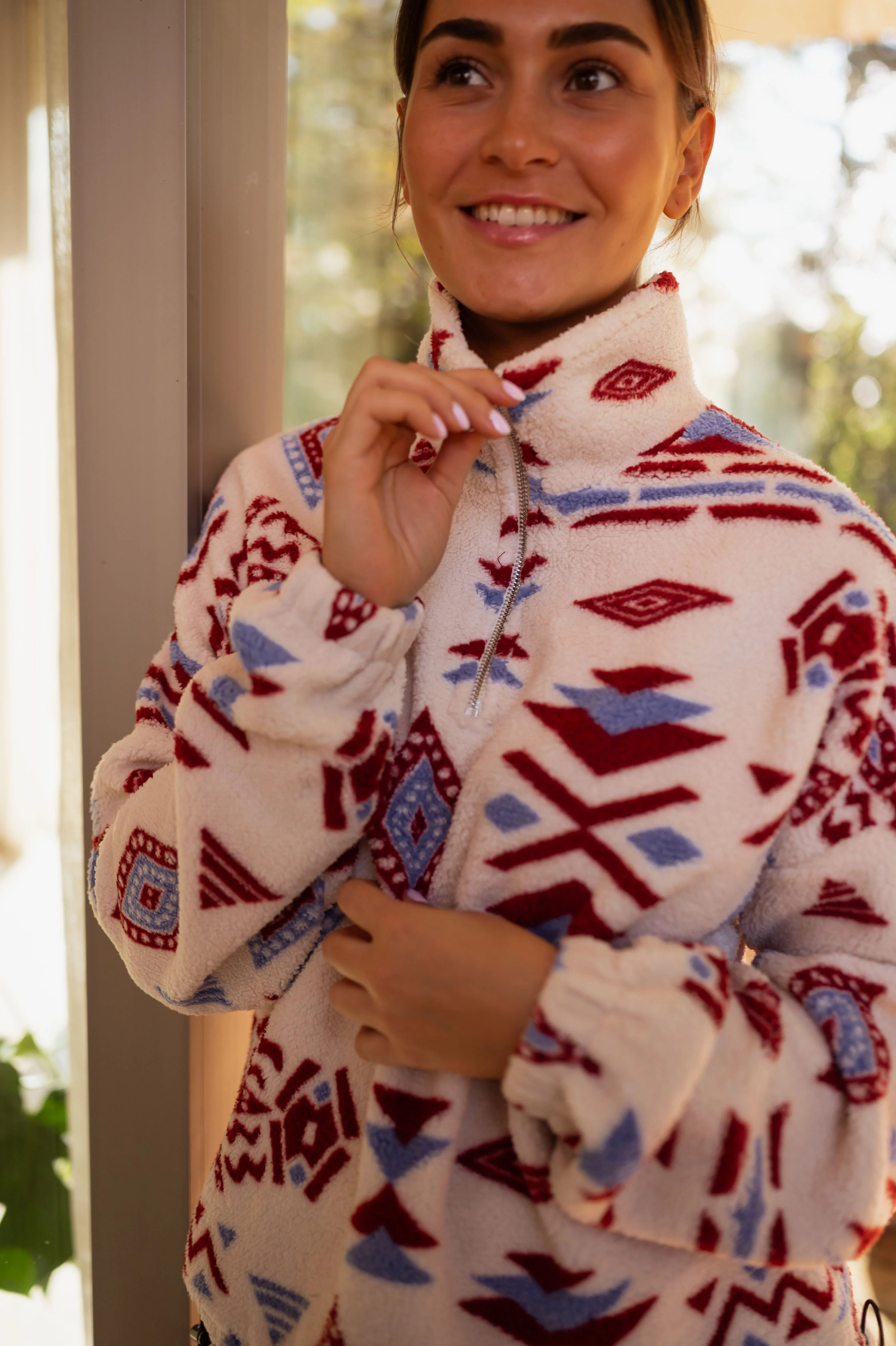 Ecru Cassy Fleece Sweater | Easy Clothes