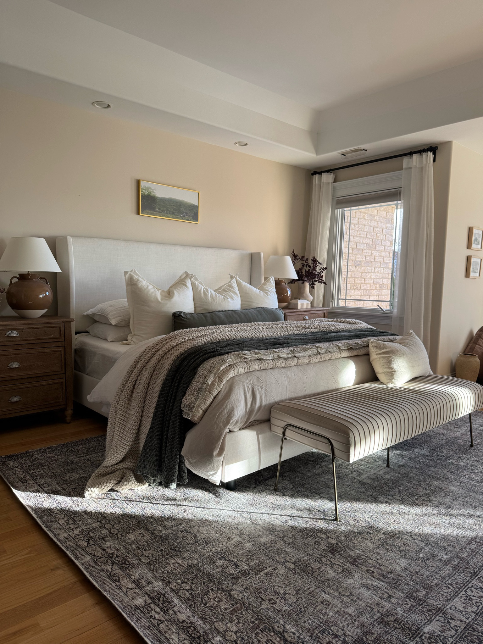 My upholstered bed and velvet bench are all on sale for @jossandmain Presidents’ Day Sale now 2/8 - 2/18 up to 60% off plus free shipping! #jossandmain #jossandmainpartner #bedroom #bedding #bed #rug #nightstand 

#LTKHome #LTKStyleTip #LTKSaleAlert