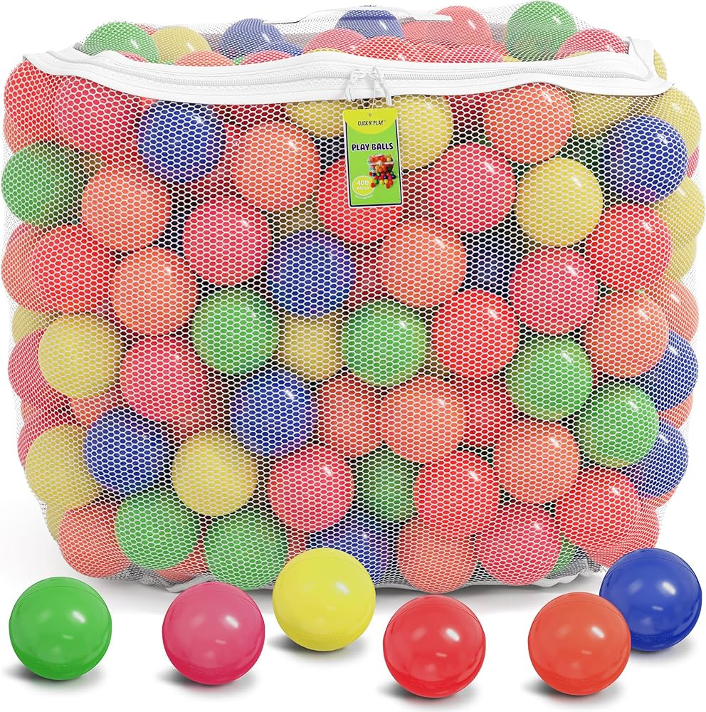 Click N' Play Plastic Balls for Ball Pit, Phthalate & BPA Free, Crush Proof Play Balls for Ball P... | Amazon (US)