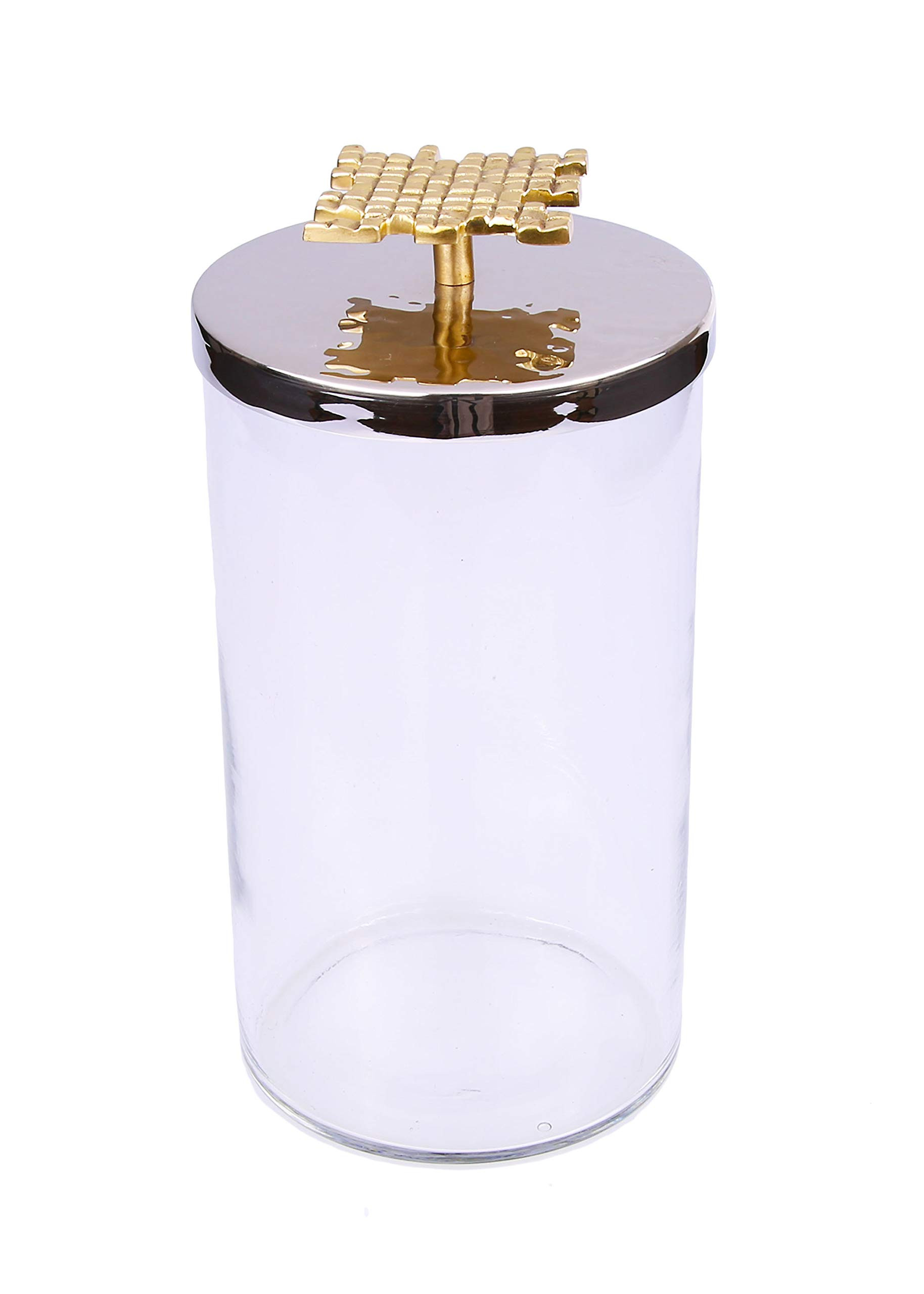 6.25" Glass Canister and Stainless Steel Lid with Mosaic Design | Amazon (US)