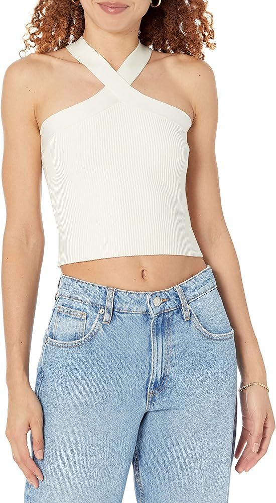 The Drop Women's Zaire Cropped Cross Front Sweater | Amazon (US)