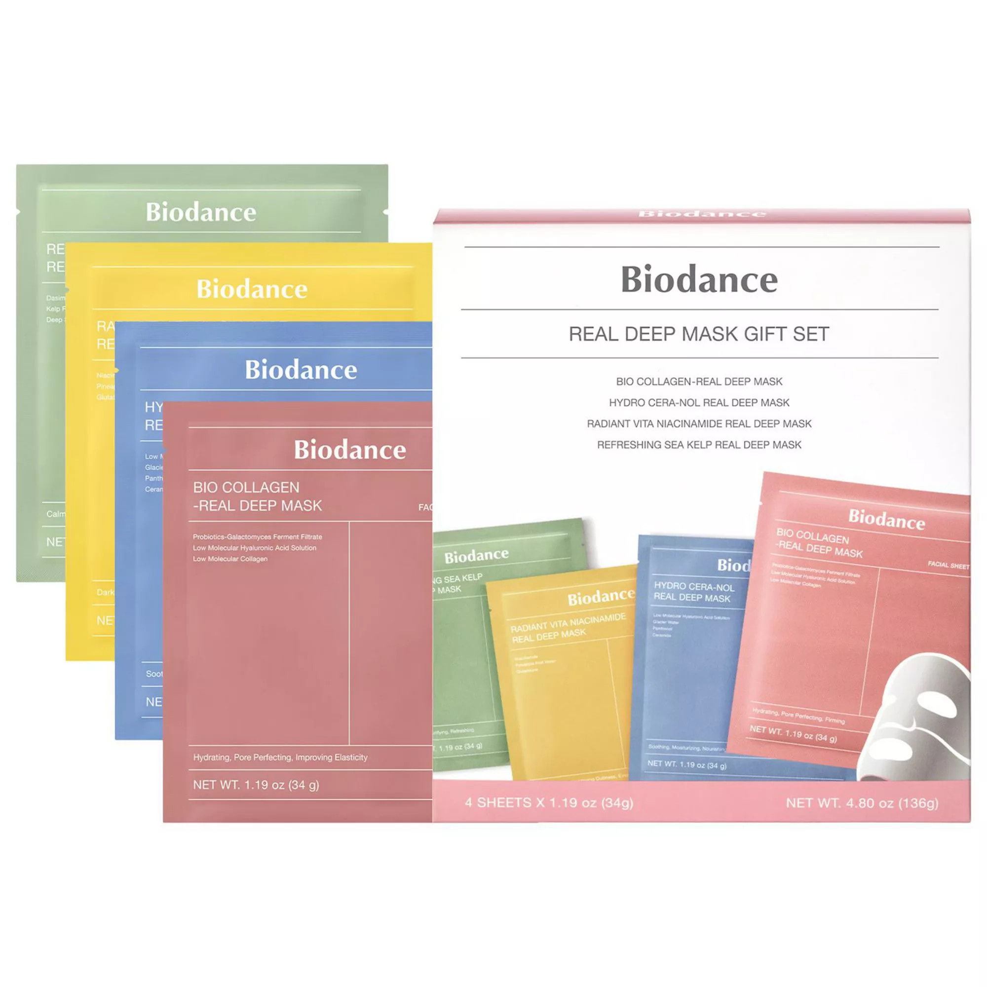 Biodance Real Deep Mask Gift Set - 4 Masks for Pore Care, Hydration, Calming and Dark Spot Treatm... | Kohl's
