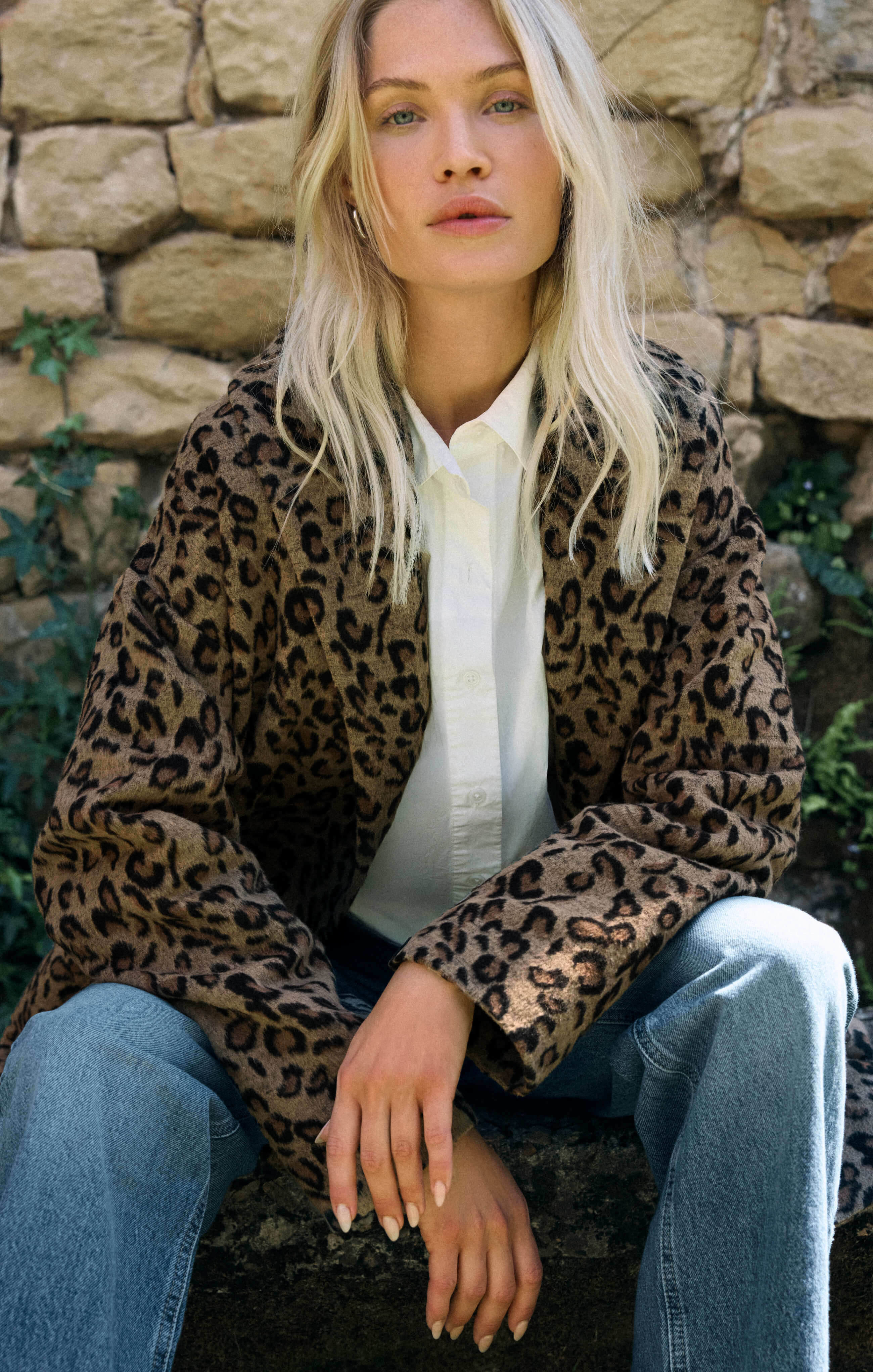 Z SUPPLY Women's Lennon Oversized Leopard Coat, Suede, Large | Z Supply