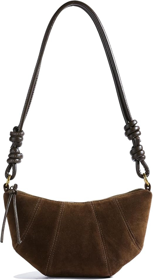 Suede Bags for Women Small Suede Purses Crescent Bag Crossbody Shoulder Bag Trendy Tote Handbags | Amazon (US)