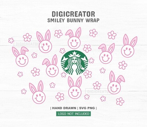 Smiley Bunny Starbucks Svg Easter Starbucks Svg Spring | Etsy | Etsy (US)