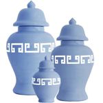 French Blue Greek Key Ginger Jars | Lo Home by Lauren Haskell Designs