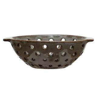 8" Brown Glazed Stoneware Berry Bowl | Serveware & Tableware | Michaels | Michaels Stores