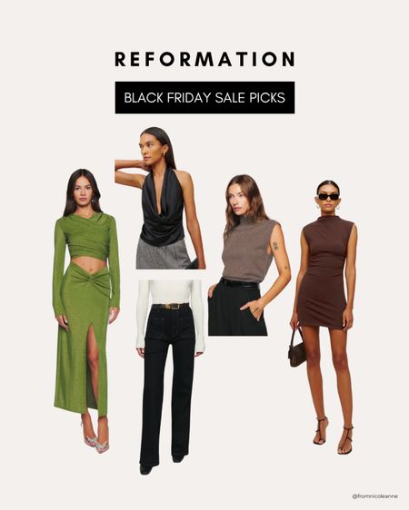 Reformation Black Friday sale picks - 25% off everything! I’m purchasing everything on this post.  It’s all so good! The green two piece for a holiday party omg!

#LTKCyberweek #LTKSeasonal #LTKsalealert