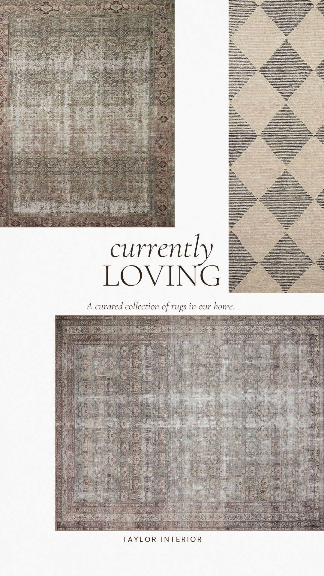 Rugs I’m Currently Loving 🖤
Layered, timeless, and full of warmth—these are the rugs that make our home feel grounded and cozy. I’ve rounded up the exact styles we use every day plus a few I have my eye on for future projects.

From vintage-inspired neutrals to soft, lived-in textures, these picks are the perfect foundation for creating that effortless, collected look I love.

neutral rugs, timeless area rugs, vintage-inspired rug, layered home look, organic textured rugs, handwoven wool rug, warm neutral rug ideas, living room rug styling, best rugs for timeless interiors

#LTKFindsUnder100 #LTKHome #LTKFindsUnder50