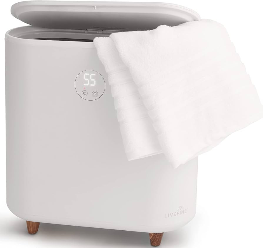 LiveFine Towel Warmer | Large Bucket Style Luxury Heater with LED Display, Adjustable Timer, Auto... | Amazon (US)