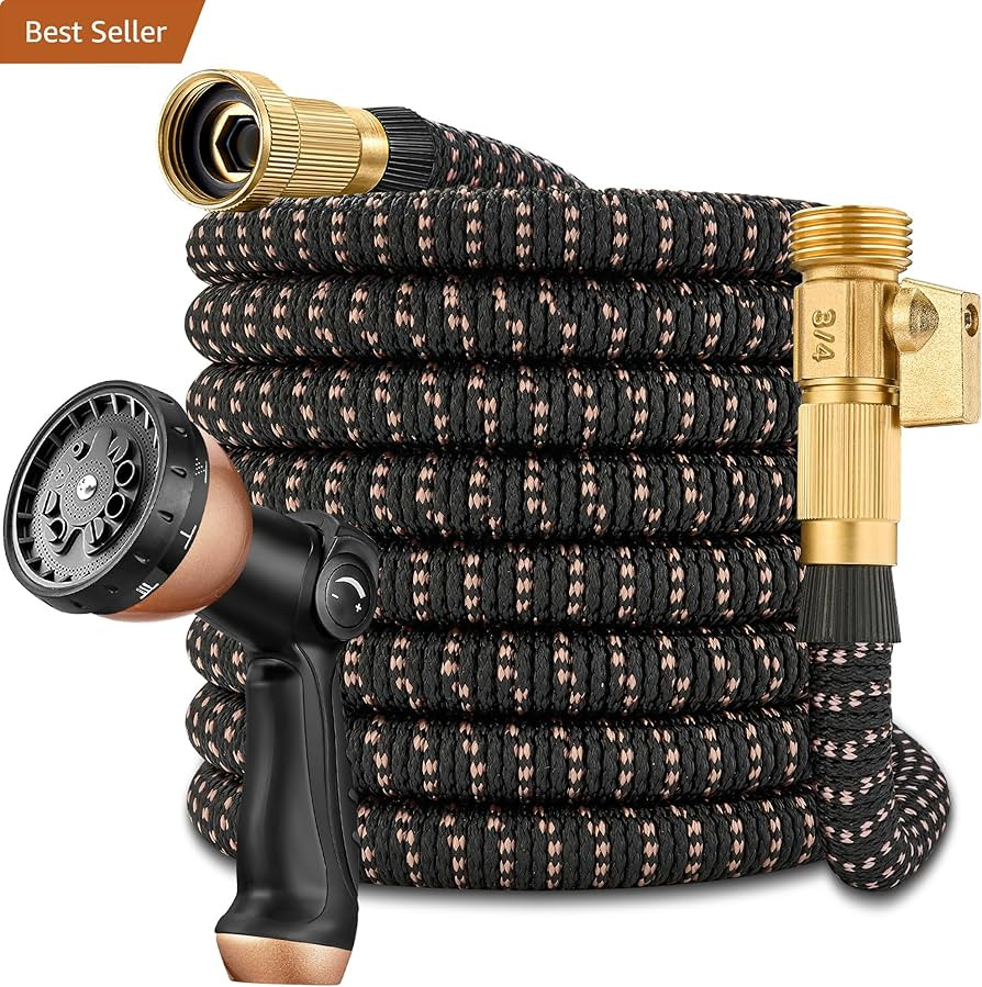100 FT Garden Hose – 2025 Upgarded Expandable Garden Hose w/10 Pattern Thumb Spray Nozzle, 650p... | Amazon (US)