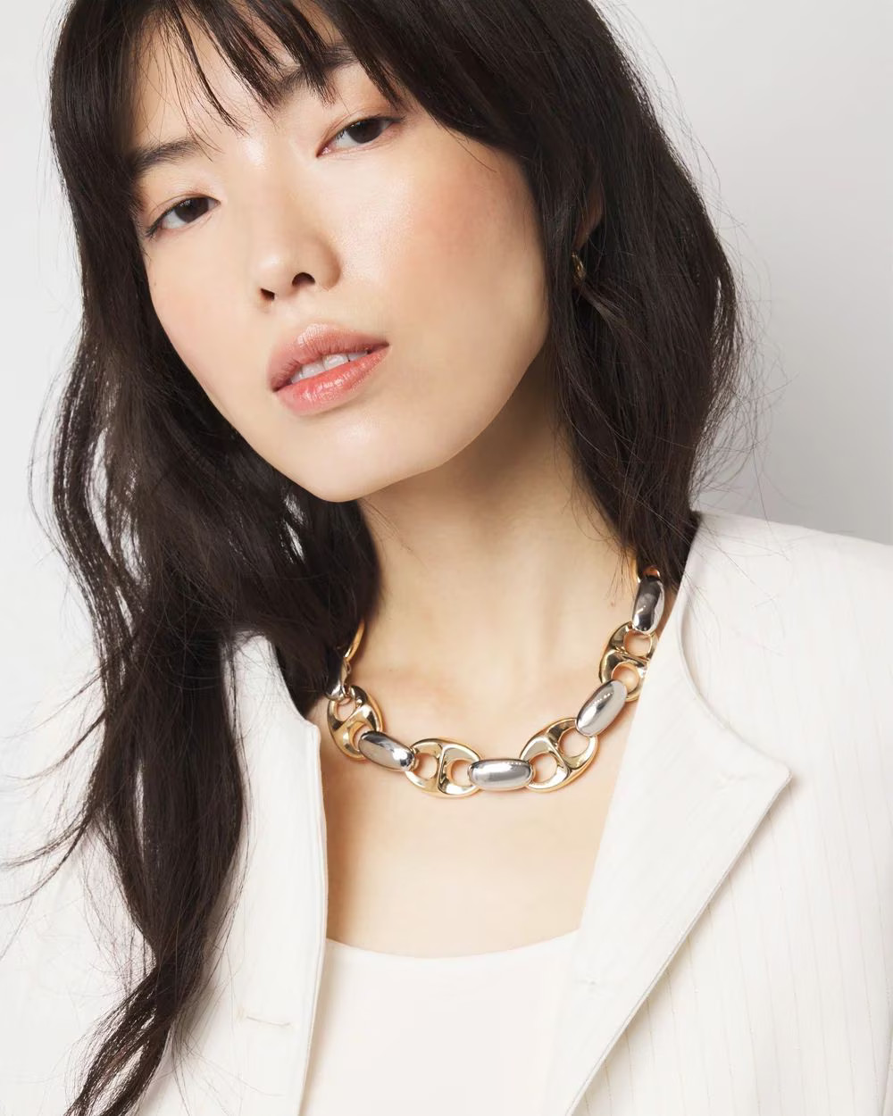 Gold + Silver Mariner Links Necklace | White House Black Market