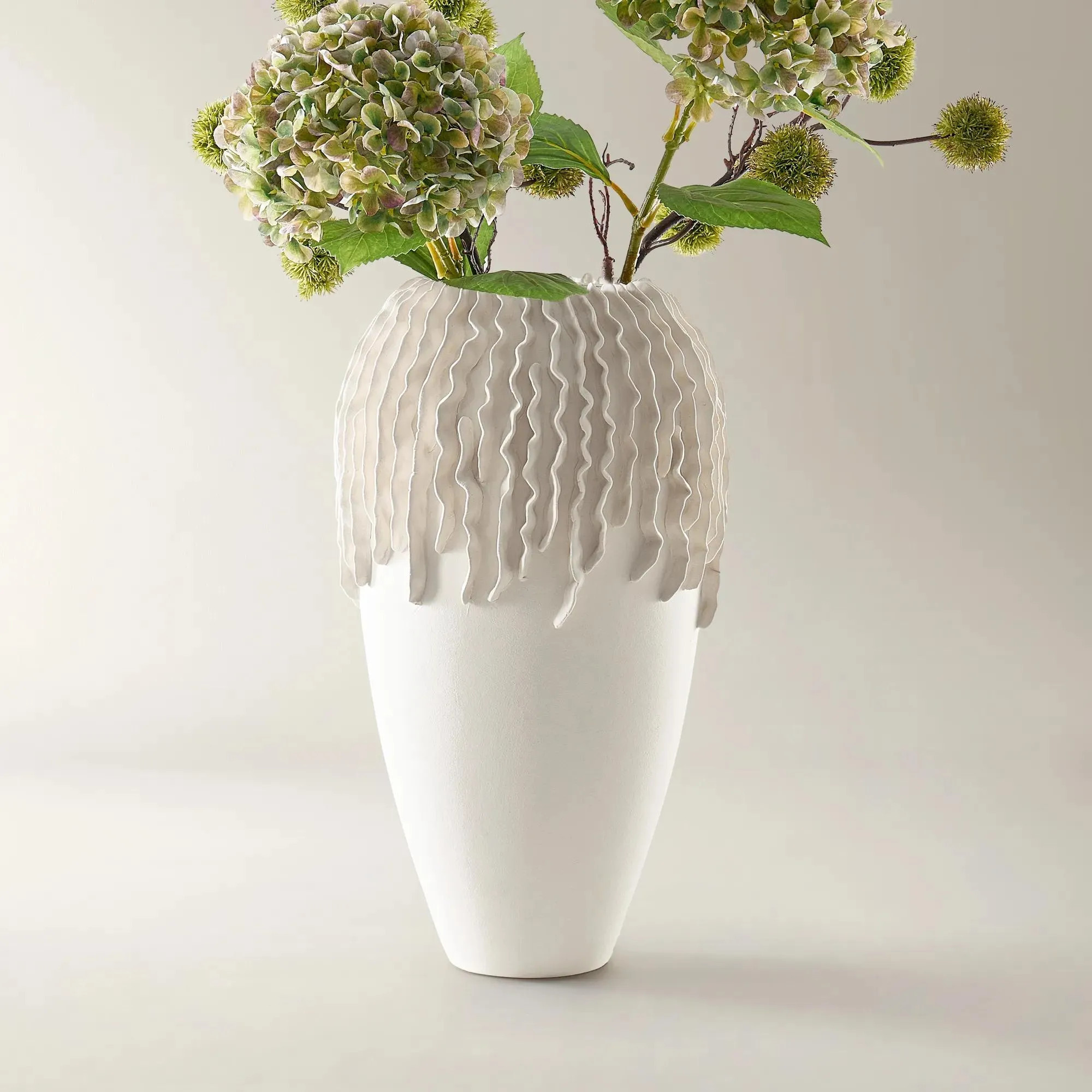 Madre Vase | Ivory | Décor | Z Gallerie | Large: 9.5"Diameter x 17"H | Handcrafted Porcelain | Z Gallerie
