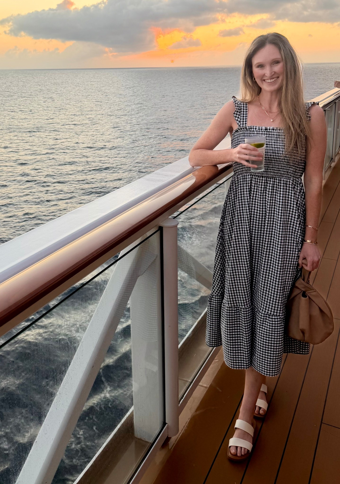 Gingham comfortable maxi dress. Affordable tall girl friendly vacation, spring break, or Easter dress. White cushion sandals and beige bag

#LTKTravel #LTKspring #LTKTall