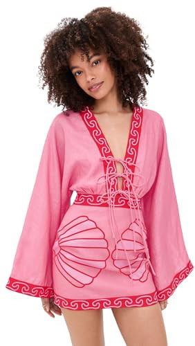 The Wolf Gang Women's Concha Long Sleeve Mini Dress, Candy Shell, S | Amazon (US)