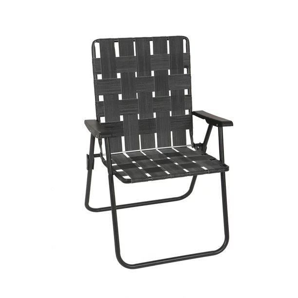 Mainstays 2 Pack Folding High Back Web Chair, Black - Walmart.com | Walmart (US)