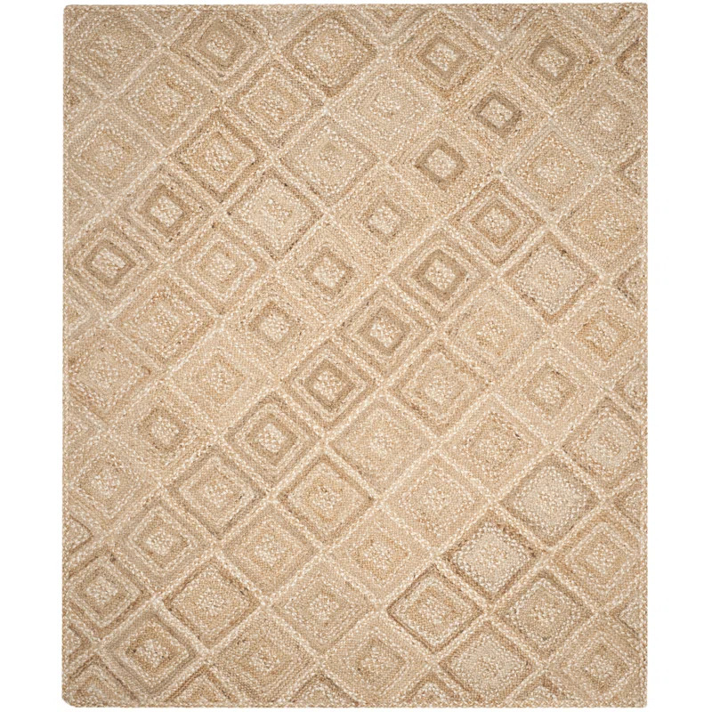 Flatweave Geometric Area Rug in Beige | Wayfair North America