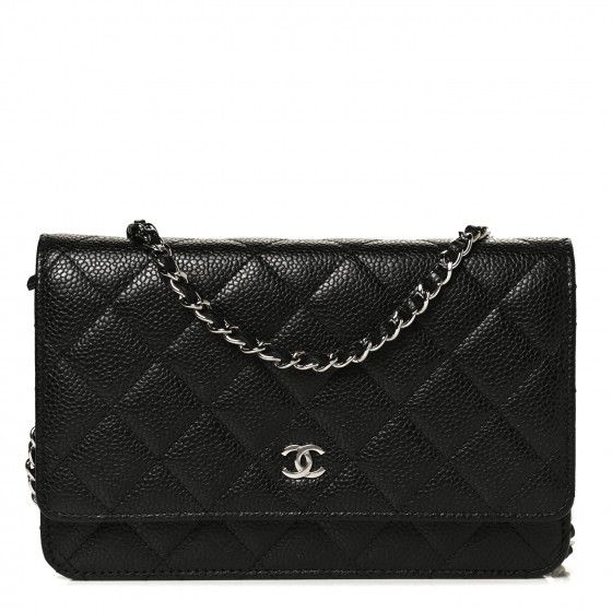 CHANEL Caviar Quilted Wallet On Chain WOC Black | FASHIONPHILE | Fashionphile